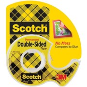 SCOTCH DOUBLE STICK TAPE 136P 127mm x 63mmm ROLL DISPENSER