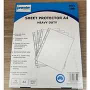 PREMIER SHEET PROTECTOR A4 HEAVY DUTY 70 MICRON BX100