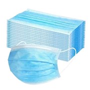 NAD SURGICAL MASK RECTANGLE 3 PLY WITH EAR LOOPS PK50 DISPOSABLE FACE MASK