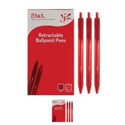 BALLPOINT PEN RETRACTABLE RED MEDIUM STAT 48005