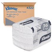 KLEENEX 4322 TOILET TISSUES 2 PLY INTERLEAVED CTN 36