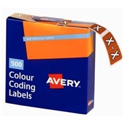 ALPHABETICAL COLOUR CODING LABELS  X  BOX OF 500 BX500