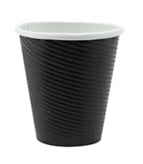 8oz CHARCOAL RIPPLE WALL PAPER CUP 90MM 8rwucc PK25